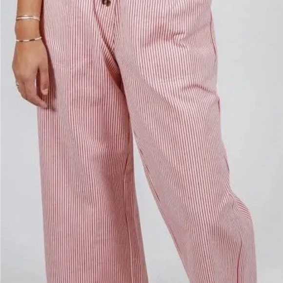 Saint Geraldine Marshall Pinstripe Crop Wide Leg Pants Size S - Picture 3 of 14